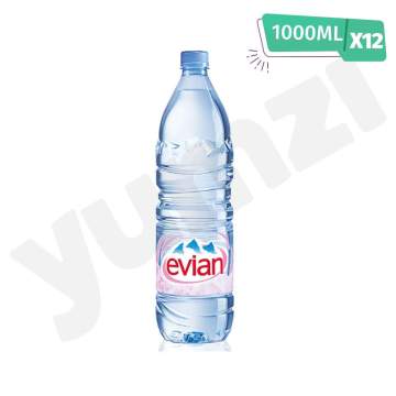 Evian Natural Mineral Water 12X1000 Ml